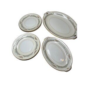Meito China Dexter Empire Shape 8 Piece Ivory Dinnerware Set